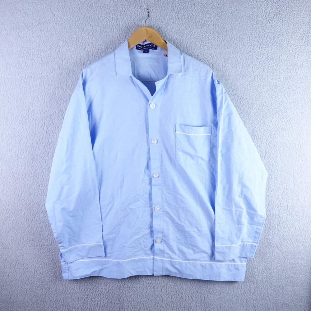 MagnaReady Mens XL Blue Magnetic Closure Adaptive Long Sleeve Shirt